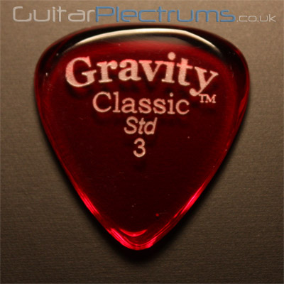 Gravity Picks Classic Standard 3mm Red - Click Image to Close